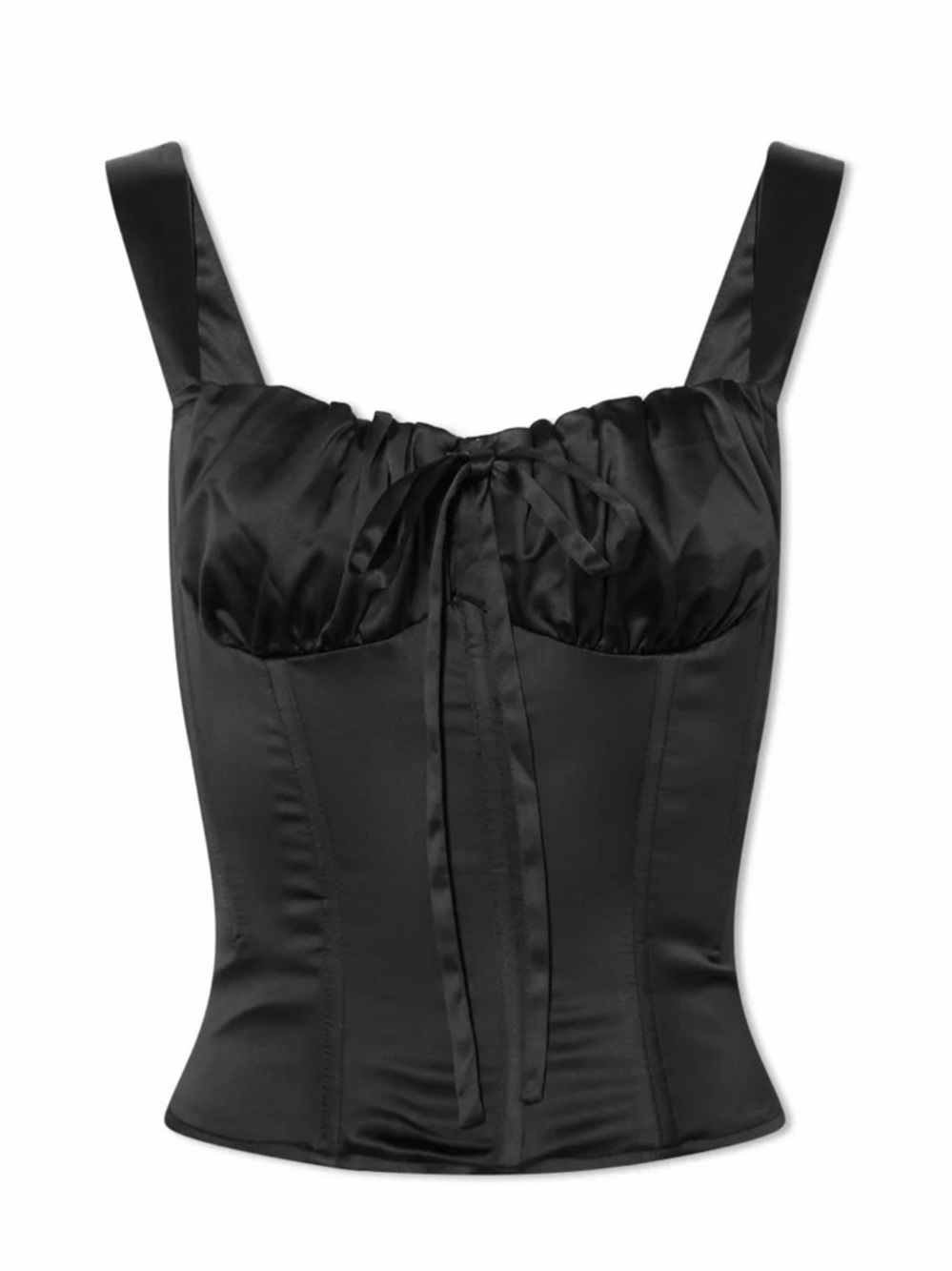 Miaou Satin Agnes Corset Top